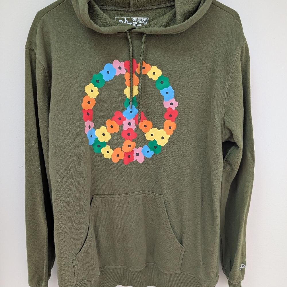 The Phluid Project Peace Flower Hoodie Size S